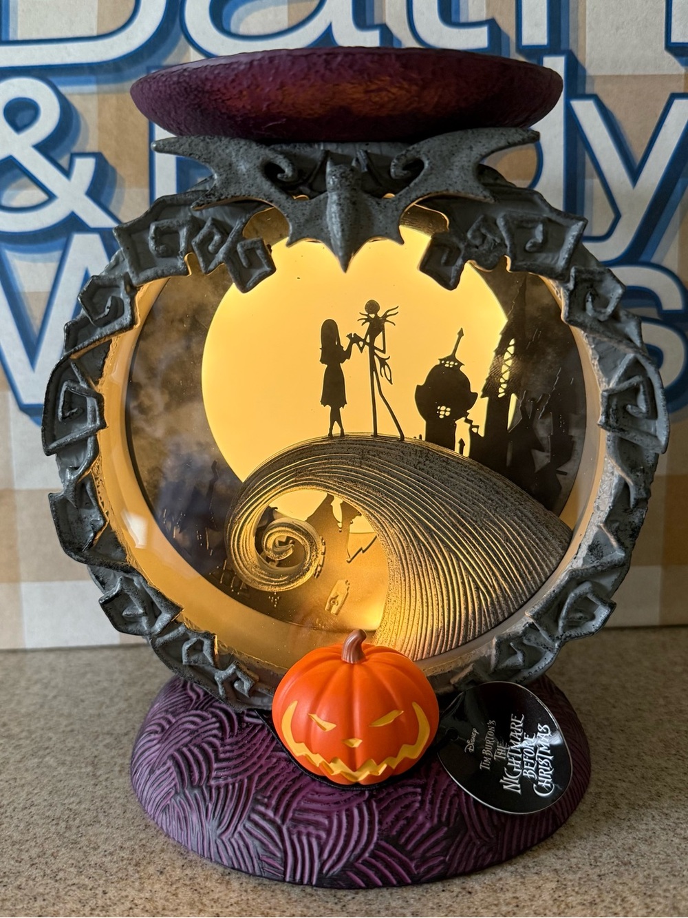 Bath & Body Works Nightmare Before Christmas Light Up Halloween Candle Holder